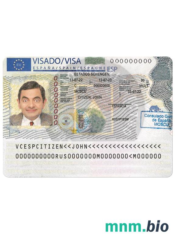 Hiszpania travel visa przykład w PSD